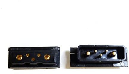 eBike Hailong Battery Power Discharge Connector 4Pin or 5Pin Male or Female for Hailong1 Hailong2 Battery Base/Plate Replacement (5 Pins Gold Male and Female)