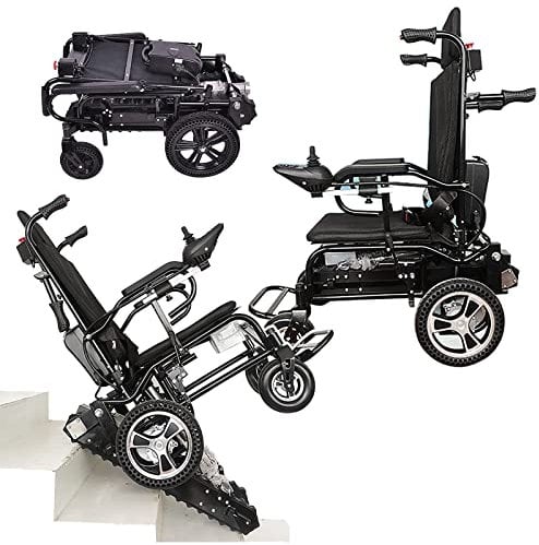 ERNP Elektrischer 2-in-1-Rollstuhl, bedienbarer Treppenevakuierungsstuhl, 150 kg (330 lbs) Belastung, Krankenwagen-Hebebühne, für ältere und behinderte Menschen, 55 kg