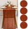 Käsetuch Tischläufer 4 Stück Pack Terrakotta Rohe Baumwolle Tischfahne Transluzent Tischfahne Tüll Tischdecke 13 Fuß Bohemian Stil Land Dekoration Küche Hochzeit Urlaub Party Artikel Terrakotta 400cm