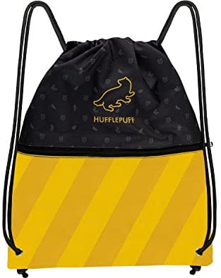 Cinereplicas Harry Potter - Hufflepuff Kordelzug Tasche 39 * 34cm - Offizielle Lizenz