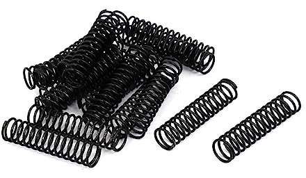 TA-VIGOR 20Pcs Extended Compressed Spring, 1.2mm Wire Dia, 12mm OD, 50mm Length Durable Stainless Steel Small Dual Hook Tension Spring for Furniture Screen Doors Repair Projects
