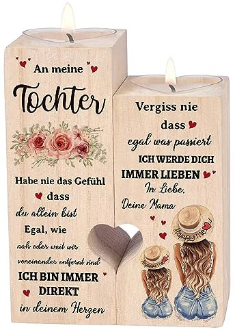 Tochter Geschenke von Mama, Kerzenständer Geschenk für Tochter, Beste Tochter Geschenke, Mutter Tochter Geschenk, Geburtstagsgeschenk für Meine Tochter,18 Geburtstag Geschenk - An Meine Tochter