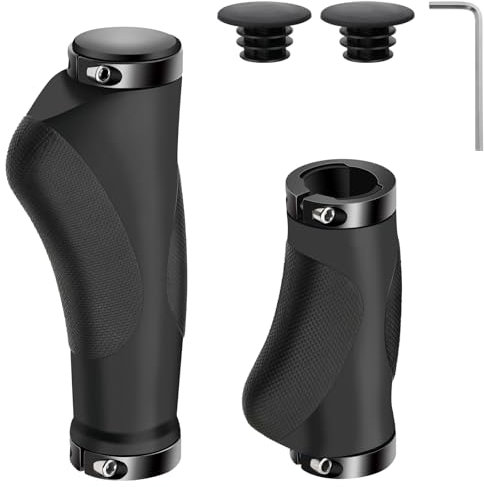 drado 22mm Ergonomisch Fahrradgriffe, rutschfeste Gummi Fahrrad Griff, Fahrrad Griffe Zwei Seiten Lock-On Design, Bike Lenker Griffe für Mountainbike/Scooter/Rennrad