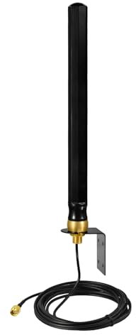 Superbat Antenne 4G LTE Externe 698-2700MHz 8dBi Omnidirectionnelle Étanche Montage Murale Câble RG174 3m avec Connecteurs SMA/RPSMA Compatible Routeurs et Amplificateurs de Signal.