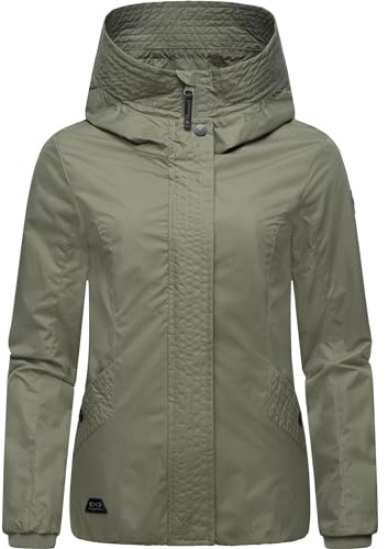 Ragwear Damen Übergangsjacke leichte wasserdichte Jacke kurz mit Kapuze Vannesa XS-6XL
