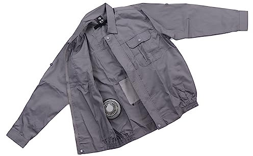Cooling Fan Jacket Efficient Heat Dissipation Protection Air Conditioned Clothes with Fans for Outwork Construction (XL)