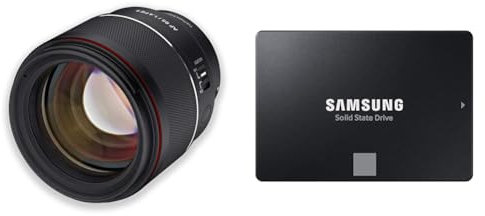 Samyang AF 85mm F1 & Samsung 870 EVO SATA III 2,5 Zoll SSD, 500 GB, 560 MB/s Lesen, 530 MB/s Schreiben, Interne SSD, Festplatte für schnelle Datenübertragung, MZ-77E500B/EU