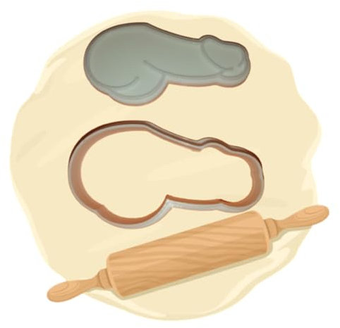 Keksausstecher aus dem 3D Druck Motiv Penis