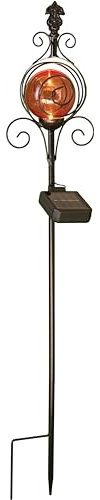 Northpoint LED Solar Gartenstäbe Außenbereich automatische Beleuchtung umweltfreundlich einfache Installation wetterbeständig Barock rot