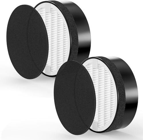 Replacement Filter Compatible with LEVOIT LV-H132 Air Puri-fier Replacement, 3-in-1 H13 True HEPA High-Efficiency Activated Carbon Filter, Part # LV-H132-RF