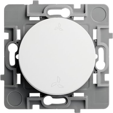 Debflex - Casual Evo - Mécanisme VMC - Commande Pour Ventilation Centralisée - Bornes de Connexion Automatiques - ABS - Installation Encastrée - Blanc - 76 x 76 x 34 mm