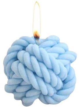 Knotenkerzenform, Kerzen-Silikonform, Garnkugelform-Silikonformen Dekoration, Flexibel Und -Wiederverwendbar, 2,28 X 2,09 Zoll, Einfaches Entformen
