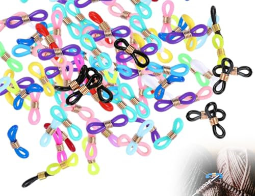 Lhbwhiz 50 Stück Maschenmarkierer,Silikon Stricknadelstopper,Maschenstopper zum Stricken,Stricknadelkappen,Strickstopper,Strickzubehör,Häkeln,Nadelspitzen Stopper,Für Stricknadel(mehrfarbige)