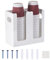 sourcing map Disposable Coffee Cup Dispenser, 2 Compartments White Acrylic Paper Cup and Lid Plastic Storage Organizer Holder with Mounting Tools for Home Kitchen Office Countertop