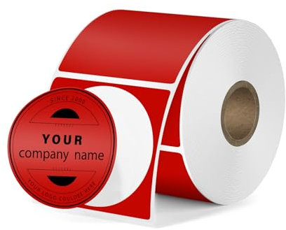 FINDAT Rot Thermo-Etiketten rund 30 mm für M110/M220 Etikettendrucker Wasserdichtes Vinyl Bedruckbar Selbstklebend Aufkleber 300 Stück