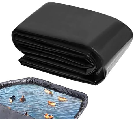 Whrcy Fodera per laghetti per Pesci, Tappetino Flessibile Pieghevole in HDPE, Morbido e Facile da Tagliare, Strato per laghetto per Contenitore d'Acqua a Cascata