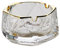 Crystal Glass Ashtrays Heavy Duty Indoor & Outdoor Ashtray for Men, Beautiful and Classic Diamond Ash tray, Home Office Desktop Tabletop Decoration, Stylish Smoking Accessory (Clear, Large)