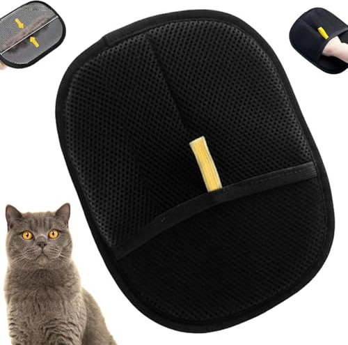 Generisch Fellmagnet,Fellhandschuhe Fingerlos Katze,Doppelseitige Katzen Handschuhe Fellpflege Für Glattes Und Gesundes Fell,Hundehaar Katzenhaar Handschuh Für Kleidung Sofas (1)