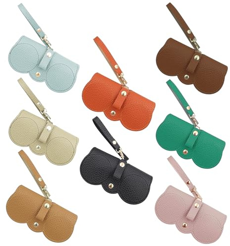 WnlahuWA 8 Stück Sonnenbrillen Etui Tragbares, Mode Sonnenbrillenetui, Brillenetui Weich, Brillentasche Zum Anhängen, für Männer Und Frauen Im Freien
