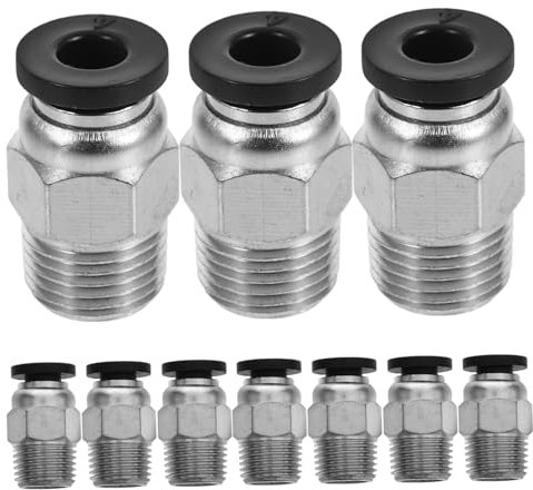 Ciieeo 10Pcs PTFE Pneumatic Push Connectors for Printers Straight Tube Fittings Compatible with Ed and Ender High Temperature Resistant Secure Connection for Reliable