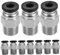 Ciieeo 10Pcs PTFE Pneumatic Push Connectors for Printers Straight Tube Fittings Compatible with Ed and Ender High Temperature Resistant Secure Connection for Reliable