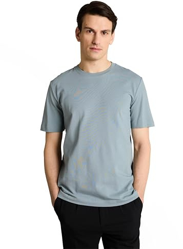 TOM TAILOR Herren Klassisches T-Shirt mit Piqué-Struktur