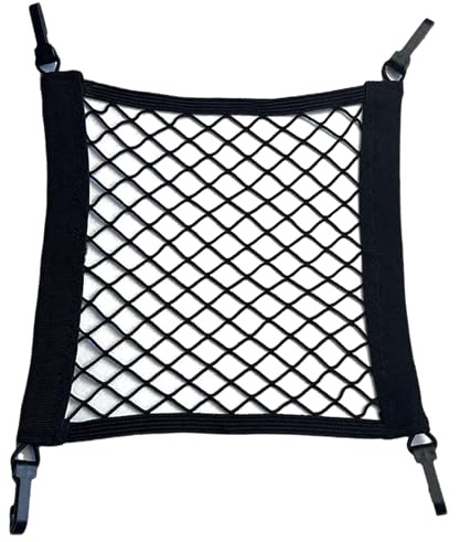 Gepäcknetz Gahrrad, Strapazierfähiges Elastisches Netz für Fahrradkorb Hinten, Fahrradkorb Netz für Fahrräder, Elektroroller und Autos, Sichere Aufbewahrungsnetz für Helme und Ausrüstung 30 x 30 cm
