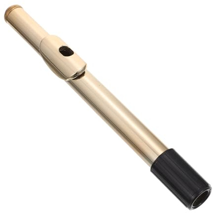 AKOOSY Professionelles Flötenkopfrohr aus Goldenem Metall 16-Loch Ersatzteil für Querflöte Robust und Glatt für Schüler und Profis