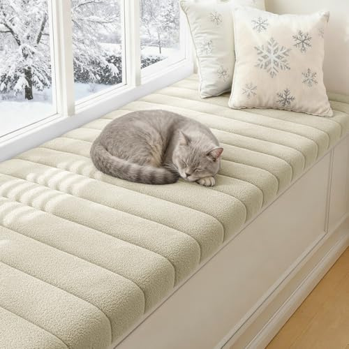 YFHT Sitzbank Polster 140x35cm Bankauflage Sitzkissen Bank mit Rutschfester Unterseite, Sitzauflage Bank mit Reißverschluss, waschbares Bankkissen, Esszimmerbank, Fensterbank, Gartenmöbel, Green