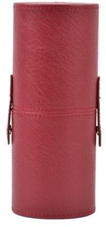 PRETYZOOM Portapennelli da Trucco in Pu, Tubo Porta Pennelli Make Up Portatile Organizer per Cosmetici, per Viaggi e Uso Quotidiano