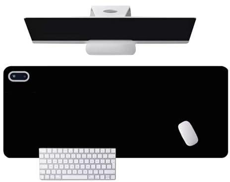 Heated Mouse Pad 60x36 cm Waterproof Heated Desk Mat with Digital Display and 5 Levels Heating & 4 Hours Automatic Shut-Off Anti-Slip Electric Warm Desk Pad for Office Home UK Plug (Black)