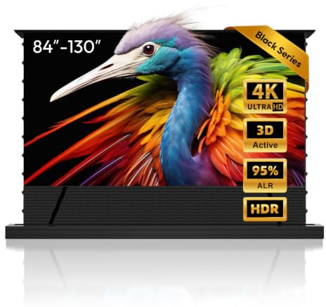 NothingProjector ALR CLR Écran de projection pour projecteur à ultra-courte distance UST, motorisé et électrique au sol, résistant à 95% de la lumière ambiante, écran TV laser UHD 4K/8K, 130 pouces
