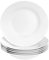 Argon Tableware 6x Bols à Pâtes Blancs - 23cm (9) - Assiettes en Céramique Ensemble de Vaisselle Soupe aux Céréales Bol de Nouilles - Passe au Lave-Vaisselle et au Micro-Ondes