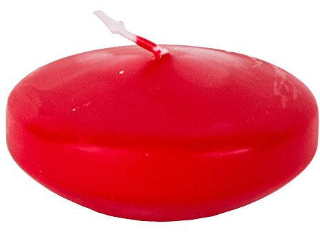 Wenzel Maxi-Schwimmkerzen - 8 Stück - groß & Lange Brenndauer (8 STD.) (Rubin/Rot)