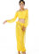 Astage Frauen Bauchtanz Anzug Kostüm Active Wear Taille-Gürtel-Sets Gelb