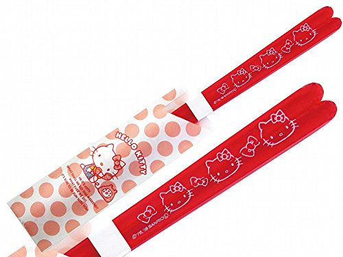 JP PRODUCTS Hello Kitty Clear Chopsticks/Red