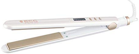 Ecg Haarglätter, Keramische Bügelplatten, Led-Anzeige, Lock Funktion, Automatische Ausschalten, weiß-Gold – Zv 117