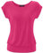 Fleasee Damen T-Shirt Kurz Ärmel Bluse Stretch Lässig Tunika Allover Druck Oberteile Top S Rose Rot