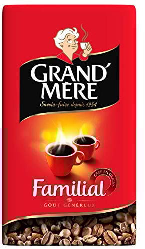 GRAND'MERE, 1Kg Café en Grains Familial, Goût Généreux