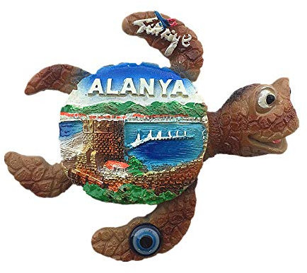 Kühlschrankmagnet im 3D-Meeresschildkröten-Stil, Alanya, Türkei, Souvenir, Geschenk, Heim, Küche, Kühlschrank, Dekoration, Magnet-Aufkleber