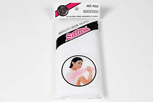 Salux Chiffon de bain en nylon pour la beauté japonaise Blanc 1 pouce