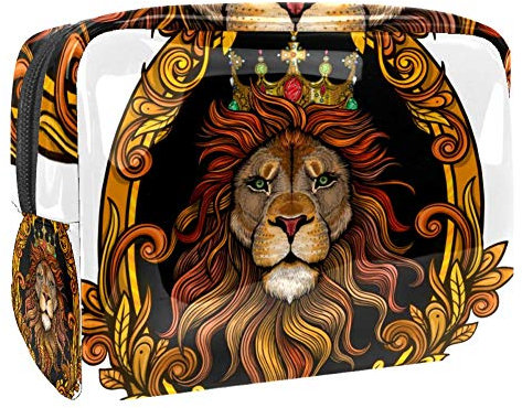 Tragbare Make-up-Tasche mit Reißverschluss, Reise-Kulturbeutel für Frauen, praktische Aufbewahrung, Kosmetiktasche, König der Löwen