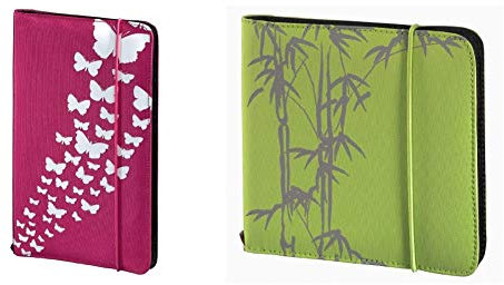 Hama CD Tasche Up to Fashion (für 48 Discs, CD/DVD/Blu-ray/Hörbücher, Mappe zur Aufbewahrung) Pink & Up to Fashion Nylontasche für CD-/DVD bis 24 CD/DVD grün