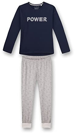 Sanetta Mädchen Schlafanzug lang blau Pyjamaset, Nordic Blue, 176