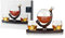 Viski 5401 Globus-Dekanter und 2 Becher-Set Geätztes Glas für Whiskey-Enthusiasten, Geschenk und Glaswaren-Zubehör, Transparent