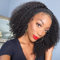Human Hair Wigs Afro Kinky Curly Wigs (18 zoll) Kurze Mongolian Afro-Verworrene Lockige with headband brasilianisches Virgin Remy Afro Perücken für schwarze Frauen (flauschige Locken)