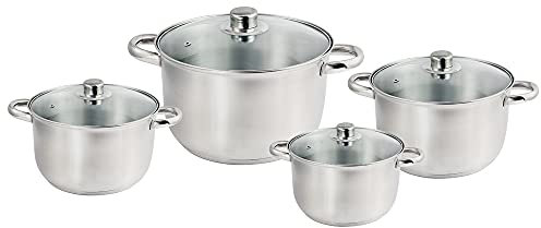 Michelino Kochtopf-Set Edelstahl 8-teilig Kochtöpfe