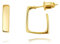 Surrounded Forest Quadratische Creolen 18 Karat ohrringe gold Creolen für Damen Ohrringe Klein Hypoallergen Ohrringe