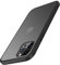 TENDLIN Compatible with iPhone 12 Case/Compatible with iPhone 12 Pro Case Translucent Matte Hard Back with Soft Silicone Bumper Comfortable Case (Black)