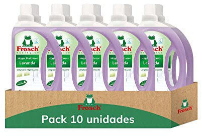 Frosch - Limpiador Multiusos de Hogar Ecológico Lavanda, Elimina la Grasa y la Suciedad en General, Higienizante eficaz - Pack de 10 Unidades x 1 L